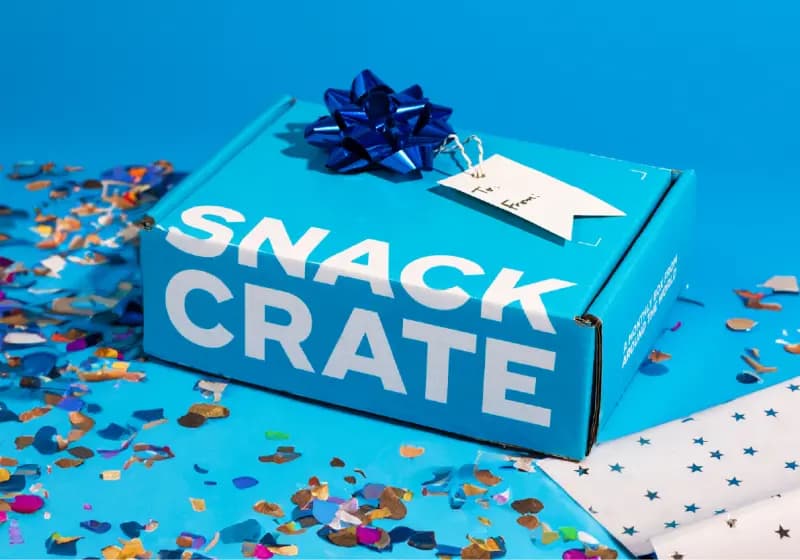Snack gift boxes beautifully arranged